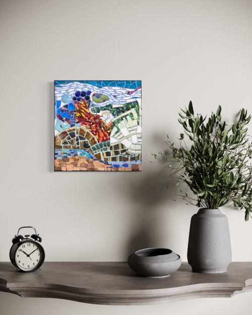 Impulse IV - The Waterhole Incident | Wall Sculpture in Wall Hangings by Gila Mosaics Studio