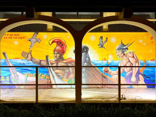 Vikings | Murals by Luke DeKneef | Hilo High School in Hilo