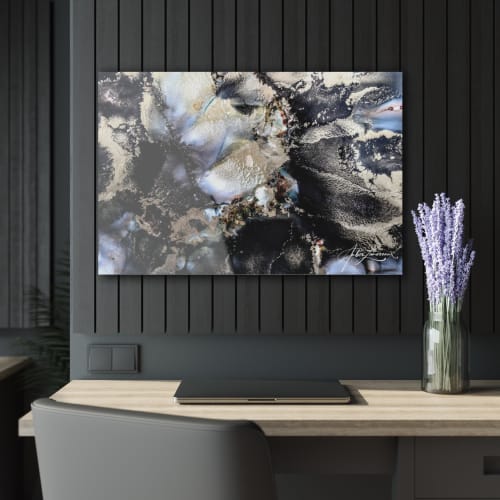 Black Marble - Print on Metal | Prints by Amber Lamoreaux Art