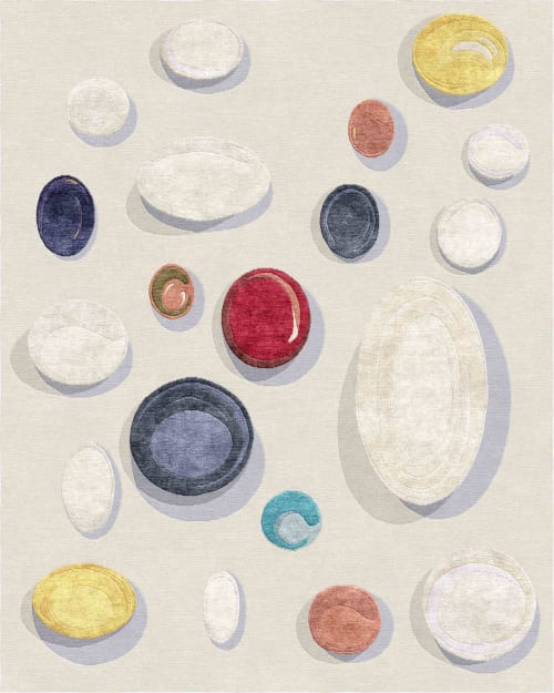Rug Bubbles contemporary colorful kids | Area Rug in Rugs by Atelier Tapis Rouge