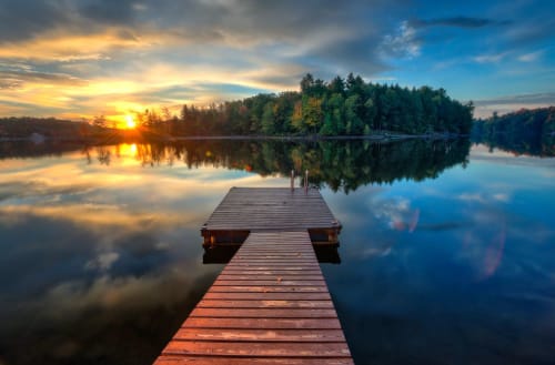 The Red Dock | Photography by Judy Reinford