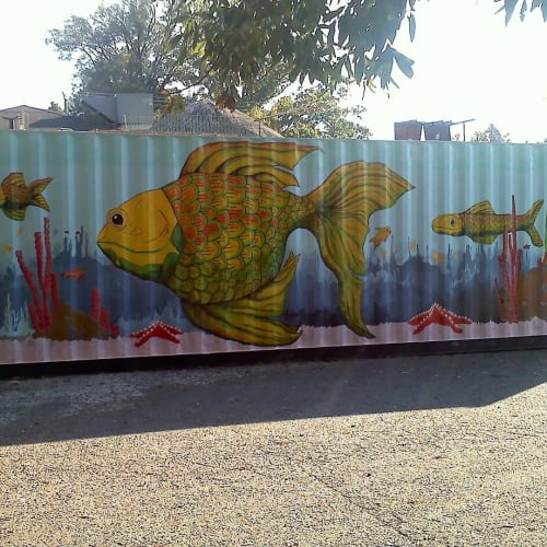 Krazy Fish Mural | Murals by Wonder What If Art by Julio Gonzalez | McColl Center for Art + Innovation in Charlotte