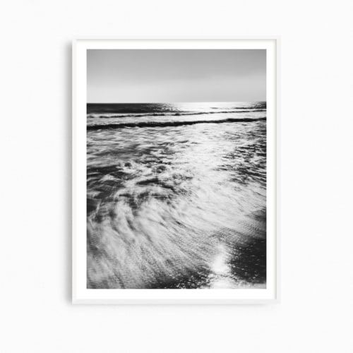 Coastal photography print "Monochrome Shore", 40" x 30" only | Photography by PappasBland