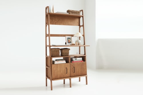 Standing desk, Mid century modern, Bookcase desk | Book Case in Storage by Plywood Project