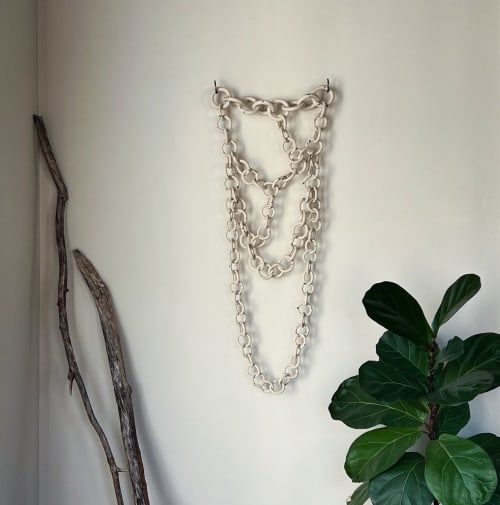 Ceramic chain sculpture | Wall Hangings by Asmaa Aman Tran