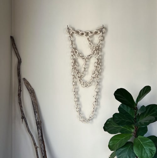 Ceramic chain sculpture | Wall Sculpture in Wall Hangings by Asmaa Aman Tran