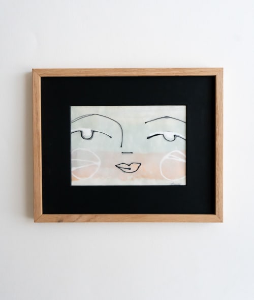 Abstract Painting Framed / Portrait / Line Art | Oil And Acrylic Painting in Paintings by Stef Shock