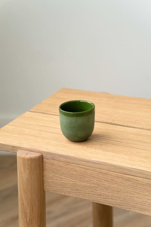 Handmade Porcelain Espresso Cup. Green | Drinkware by Creating Comfort Lab