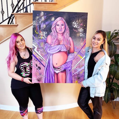 Colorful Abstract Portrait Painting: Nina Arce @ninasmakeup | Oil And Acrylic Painting in Paintings by Devona Stimpson