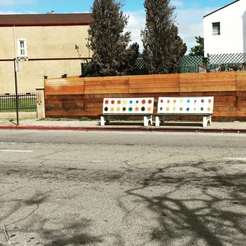 Colorful Bus Benches | Benches & Ottomans by Lisa Solomon
