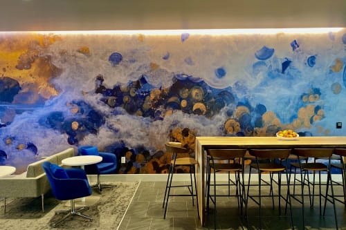 the one you love is not far away | Wall Treatments by Amanda M Moody | American Express Centurion Lounge in Charlotte