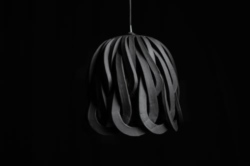 Ceramic Woven Pendant | Lighting Design by SKINNY Ceramics