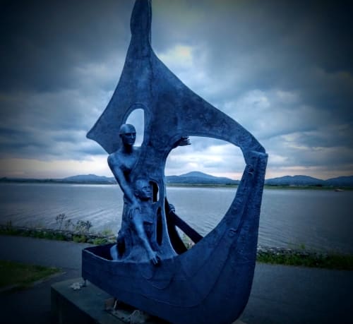 Sea God Mannanan and Voyagers | Public Sculptures by Ann Meldon Hugh
