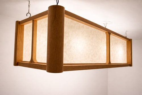 Kitchen or Dining Room Washi Paper Hanging Lamp | Lamps by Witrock Carpentry