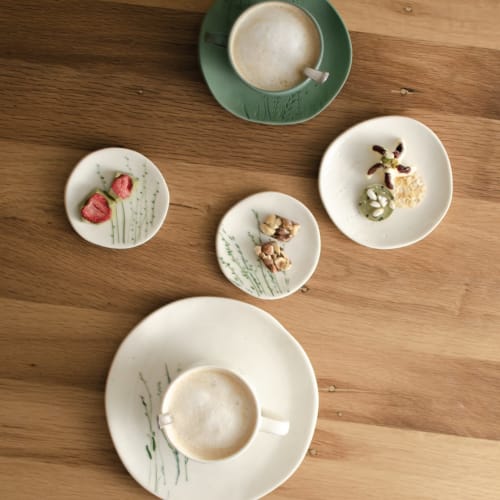 Meadow plates, two sizes | Ceramic Plates by Boya Porcelain