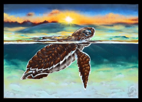 Baby Sea Turtle mural