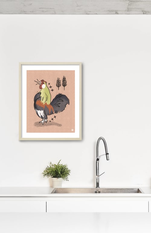 Rooster - Art Print | Paintings by Birdsong Prints