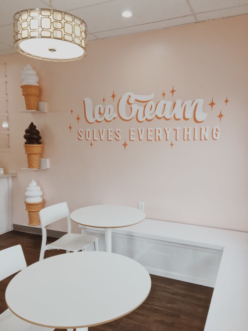 Ice Cream Changes Everything Mural | Murals by Lupine & Lead | Armor Sweet Treats in Orchard Park