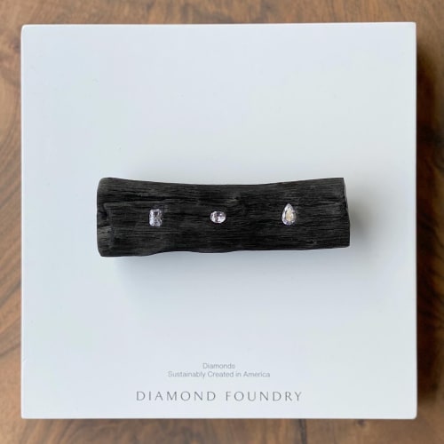 Diamond Foundry - Hand-carved Product Display | Signage by Angel City Woodshop