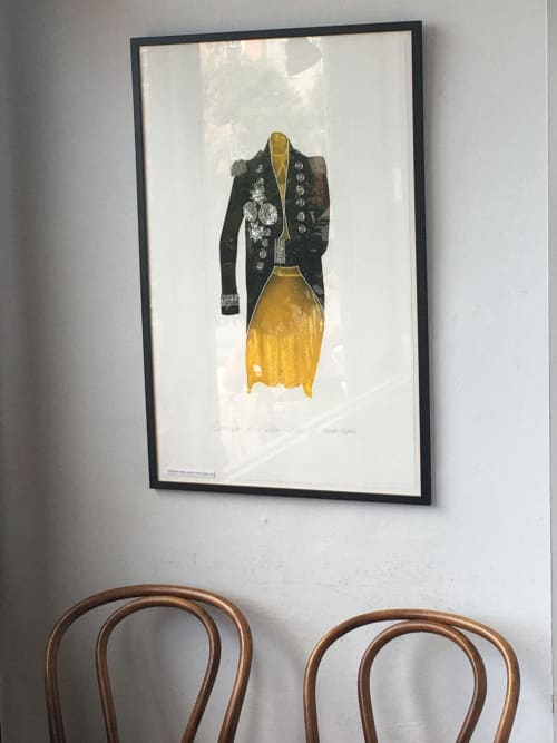 Emma Loves me in Yellow and Black | Paintings by Anna Toppin