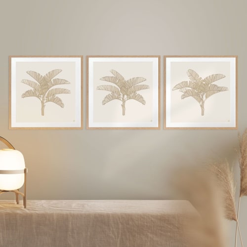 Tropical Plantation - 1 & 2 & 3 - Tan - Framed Art | Prints by Patricia Braune