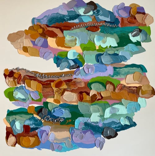 On A Cloud | Mixed Media in Paintings by Shiri Phillips Designs