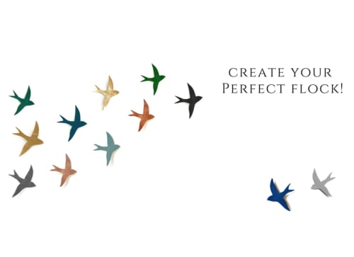 Create your perfect flock - Custom wall art | Sculptures by Elizabeth Prince Ceramics