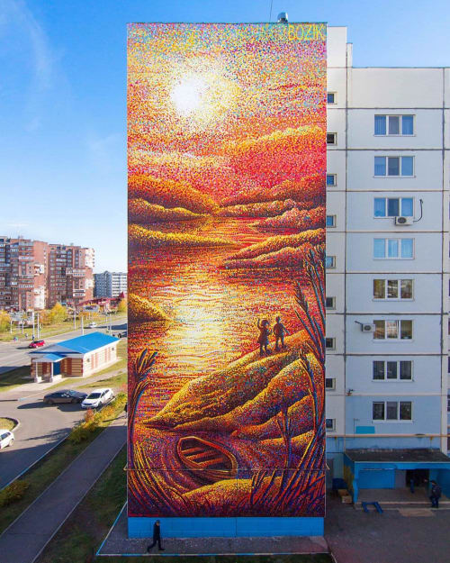 Sun | Street Murals by Bozik Art