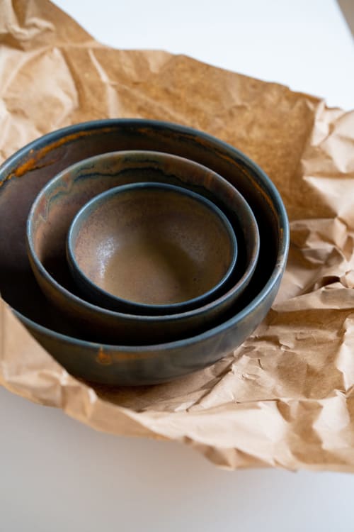 Rust Stoneware Nesting Bowl Set | Dinnerware by Creating Comfort Lab