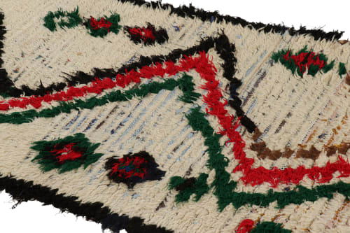 Vintage Moroccan Runner with Polychromatic Geometric Pattern | Rugs by Rug and Kilim