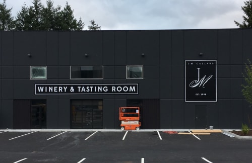 JM Winery Signage | Signage by Pure Bonaventure | JM Cellars at The Vault at Maltby in Snohomish