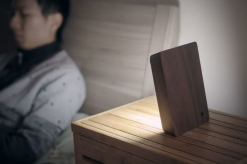 Brick Lamp - Wood - Walnut | Lamps by Hyfen b