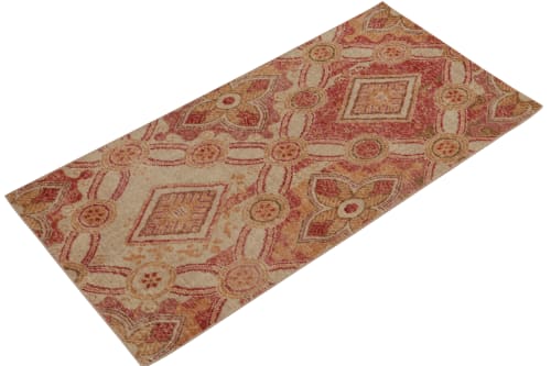 Rug & Kilim’s Distressed Runner in Red, Gold and Beige-Brown | Rugs by Rug and Kilim