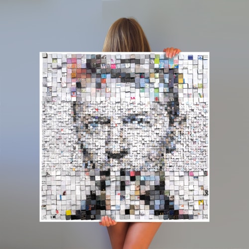 David Bowie #2 - limited edition of 20 - 90x90 cm | Paintings by Paola Bazz