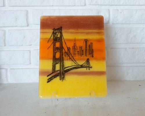 Golden Gate Bridge | Interior Design by KMW Glass Art