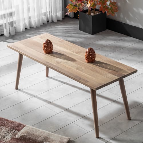 Oak Coffee Table, Minimalist Wooden Coffee Table | Tables by Halohope Design