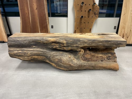 Live Edge Rock Maple Console Table 396 | Tables by KC Custom Hardwoods