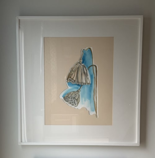 Dried Lotus Duo | Watercolor Painting in Paintings by Grange Home