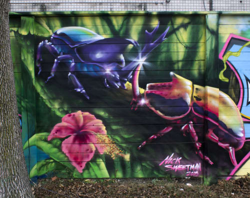 Beetle Battle | Street Murals by Nick Sweetman | Value Village in Toronto