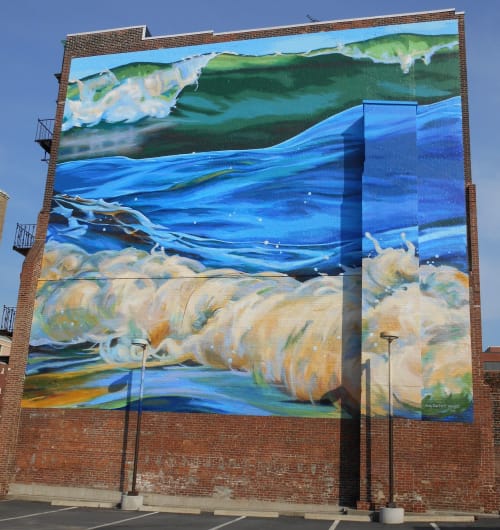 Three Waves for Coastway Bank | Street Murals by Amy Bartlett Wright