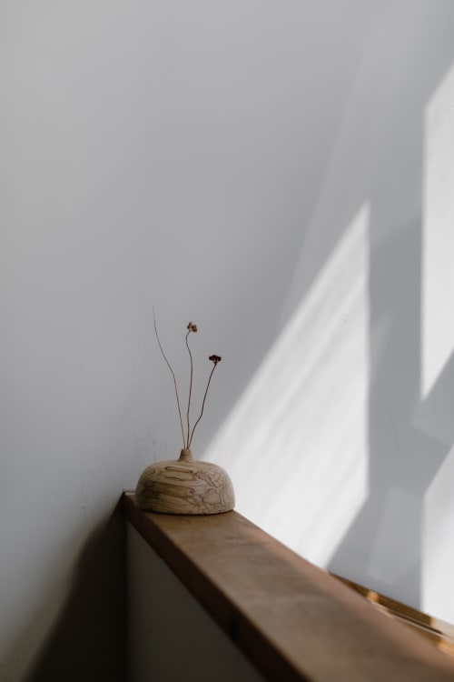 Ruhi vase in spalted beech | Vases & Vessels by Whirl & Whittle