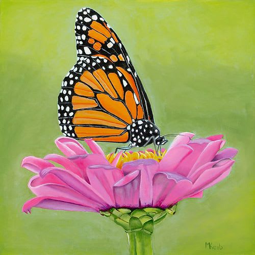 Monarch Butterfly - Original Oil Painting on Canvas | Oil And Acrylic Painting in Paintings by Michelle Keib Art