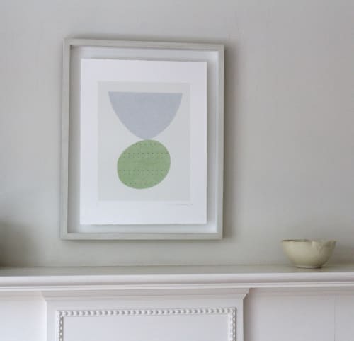 Grey Over Green - original handmade silkscreen print | Paintings by Emma Lawrenson