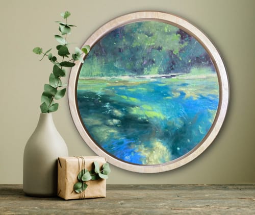 River of Hope | Oil And Acrylic Painting in Paintings by Nancy Romanovsky