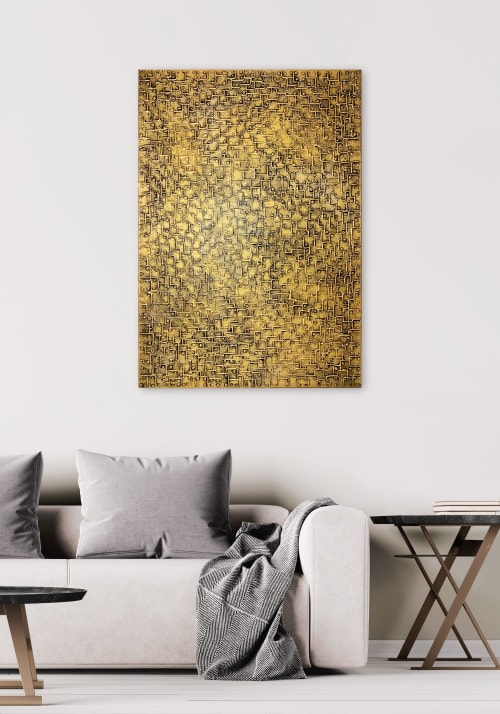 Industrial Chic: Vintage Gold (SOLD) | Paintings by Alessia Lu