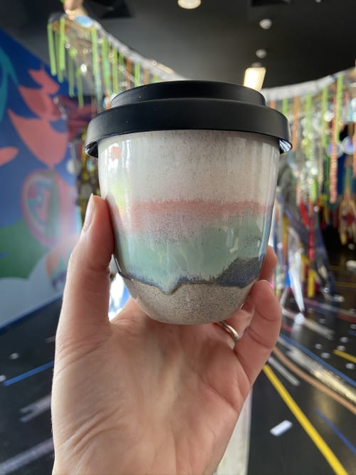 Ceramic Travel Mugs | Drinkware by Bei Creative Studio | The Warrnambool Art Gallery in Warrnambool