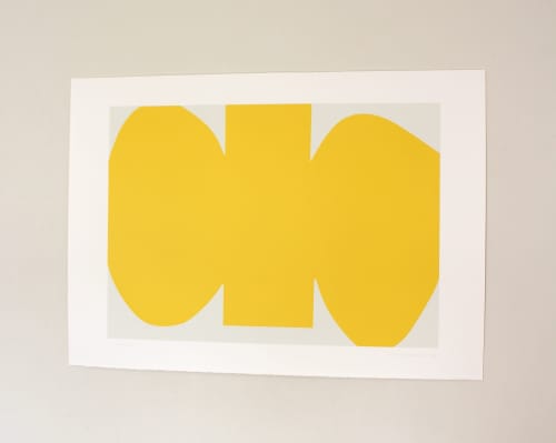 Yellow Form - original handmade silkscreen print | Paintings by Emma Lawrenson