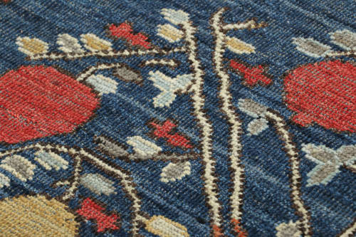 Rug & Kilim’s Tree of Life Rug in Blue, Gold and Red | Rugs by Rug and Kilim