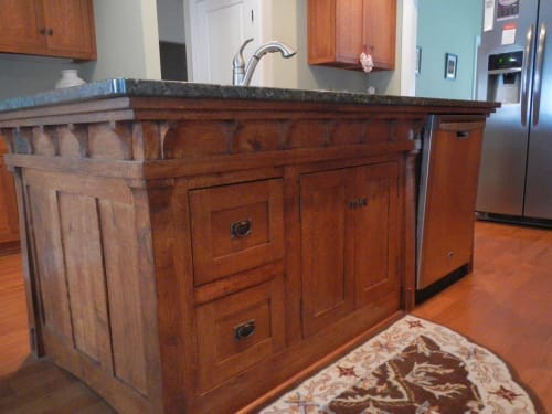 Custom Reclaimed Oak Kitchen Island- Residential Commission | Tables by Paul's Green Barn