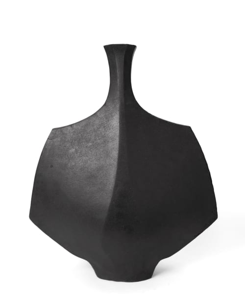 HANÈ in Black - Ceramic Vessel | Vases & Vessels by Beverly Morrison - Sculptor